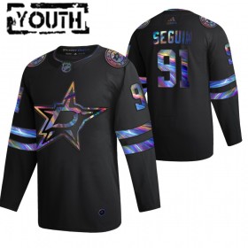 Dallas Stars Trikot Tyler Seguin 91 2021-22 Schillerndes holografisches Schwarz Authentic - Kinder